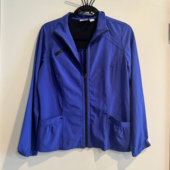 Zenergy Golf by Chico's Jacket Blue Collared Zip Up Pockets Long Sleeve Sz XS/0 - Picture 1 of 4